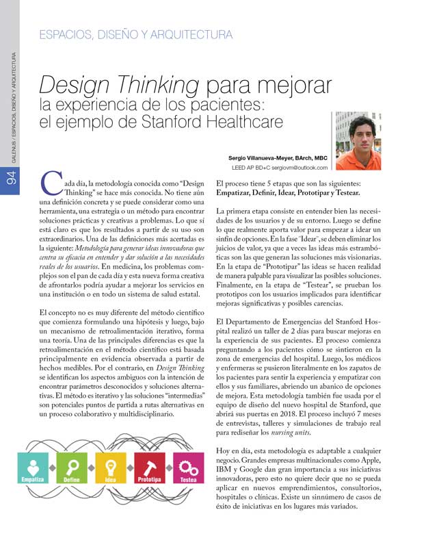 Espacios, Diseño y Arquitectura: Design Thinking para mejorar 