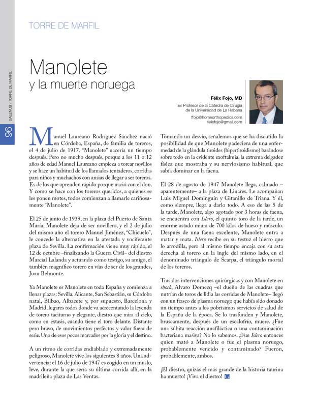 Torre de Marfil: Manolete y la muerte noruega  