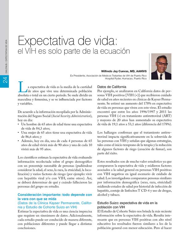 Expectativa de vida y VIH 