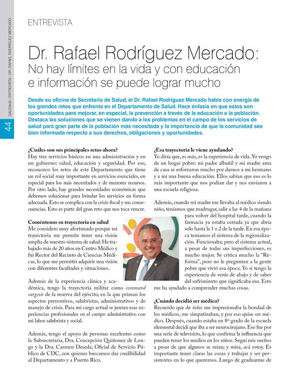 Entrevista al Dr. Rafael Rodríguez Mercado 