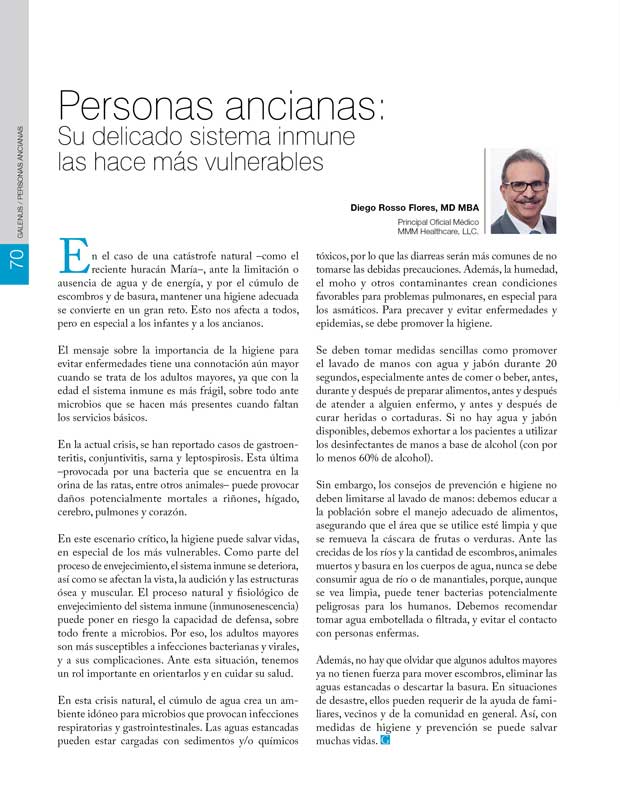 Personas ancianas: Su delicado sistema inmune las hace más vulnerables 