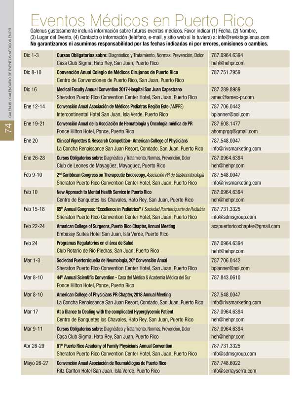 Eventos Médicos en Puerto Rico 