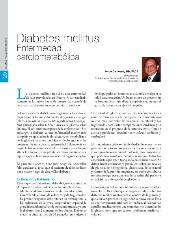 Diabetes mellitus: Enfermedad cardiometabólica 