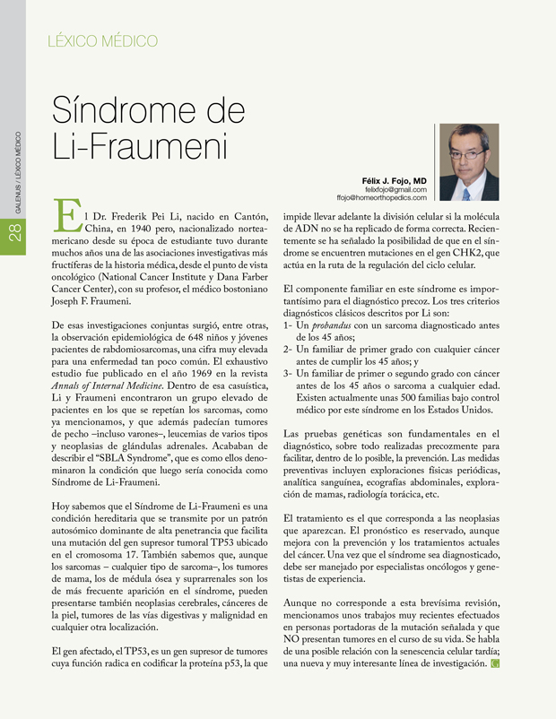 Síndrome de Li-Fraumeni 