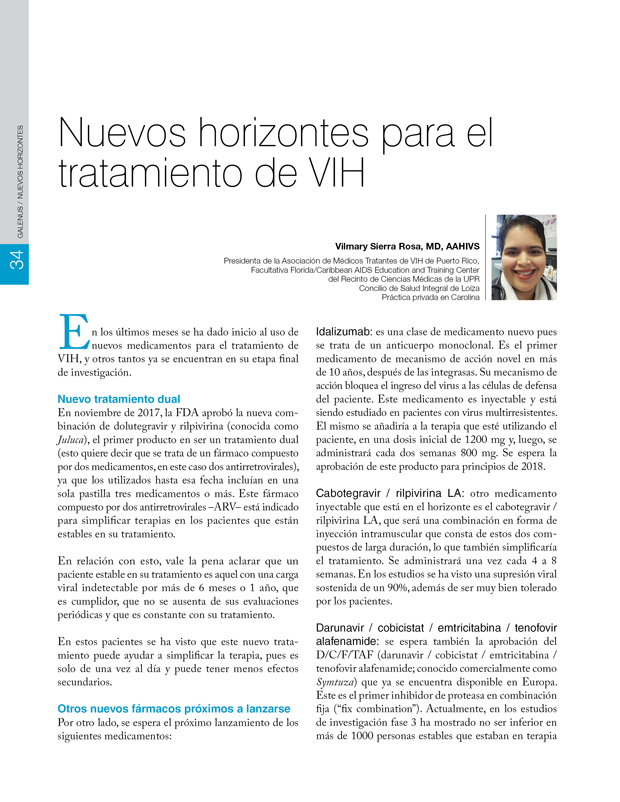 Nuevos horizontes para el tratamiento de VIH 