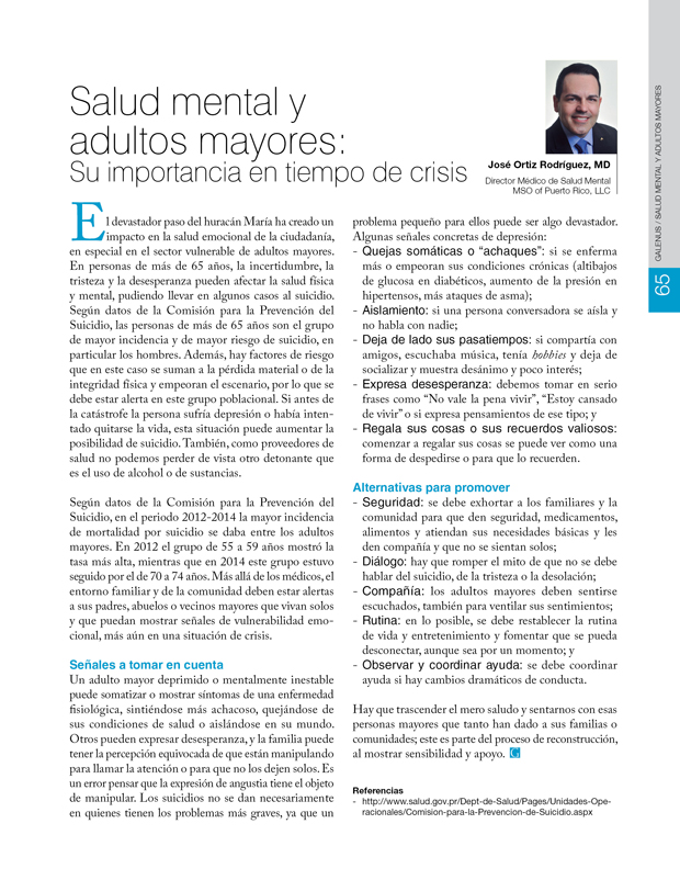 Salud mental y adultos mayores 
