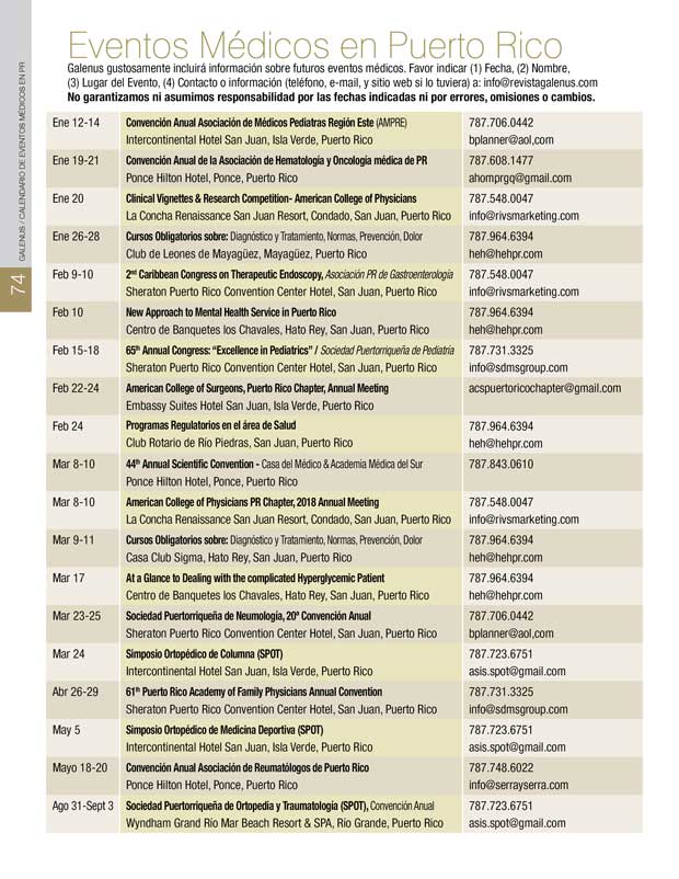 Eventos Médicos en Puerto Rico 