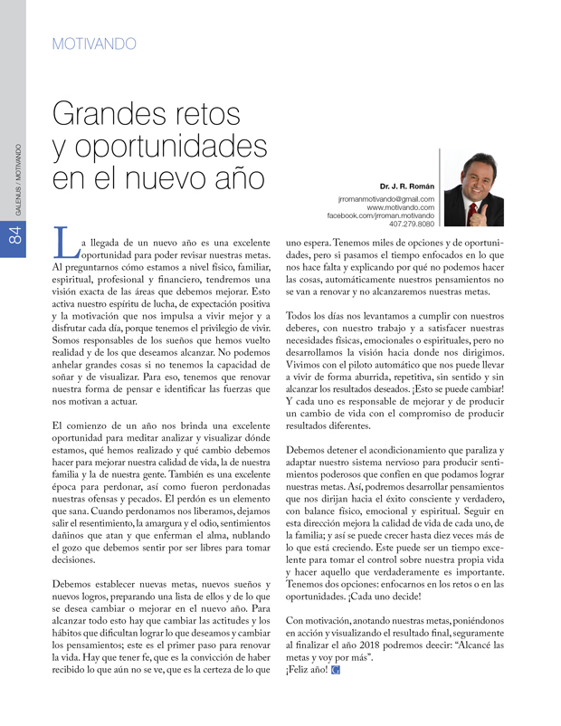 Motivando: Grandes retos y oportunidades en el nuevo año 