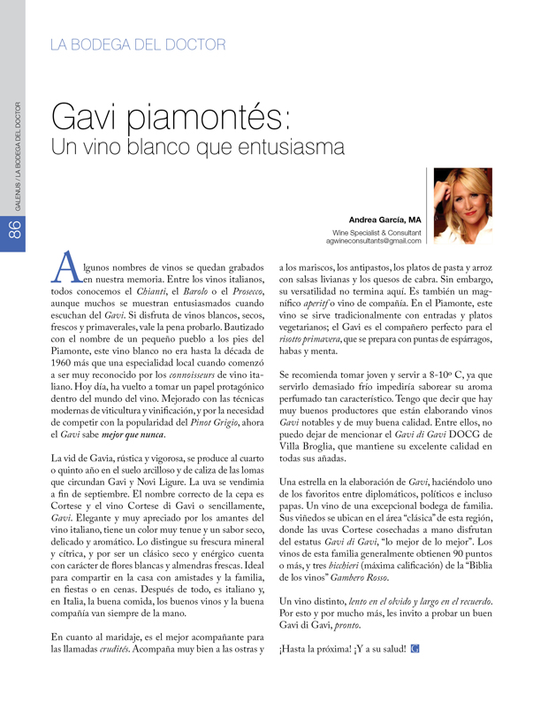 La bodega del doctor: Gavi piamontés 