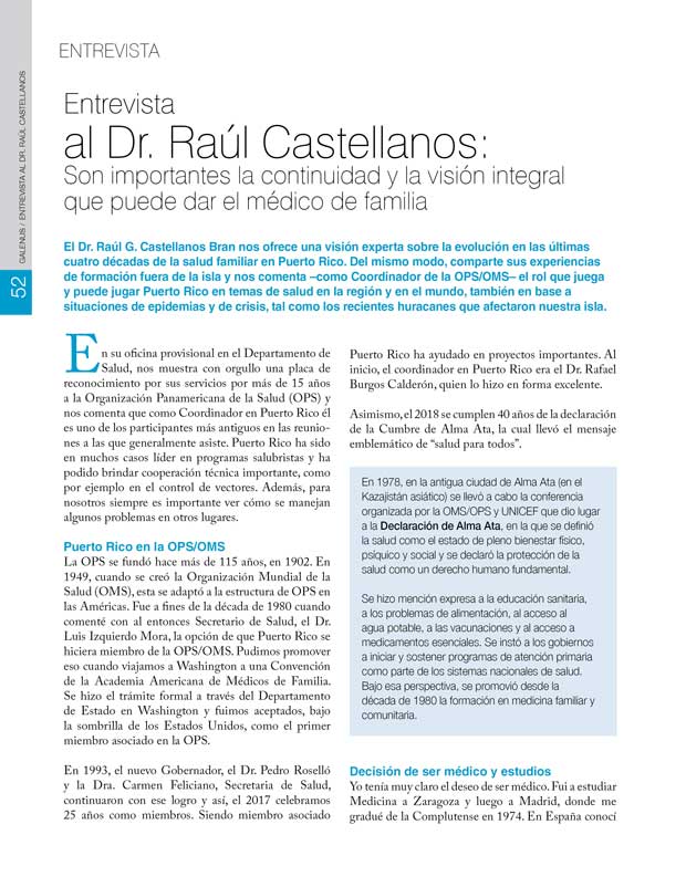 Entrevista  al Dr. Raúl Castellanos 