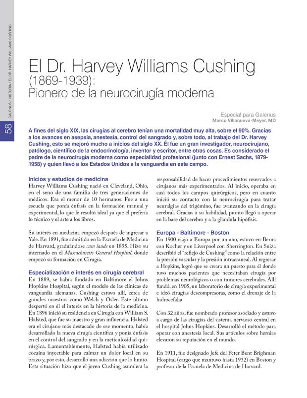 Historia: El Dr. Harvey Williams Cushing 