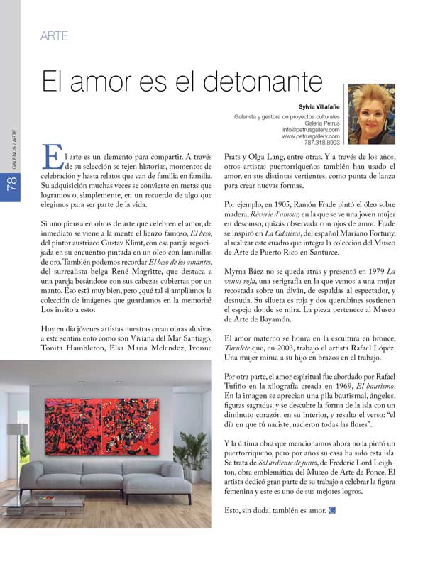 Arte: El amor es el detonante 
