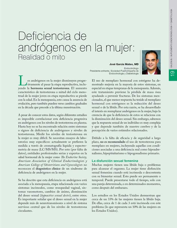 Deficiencia de  andrógenos en la mujer 