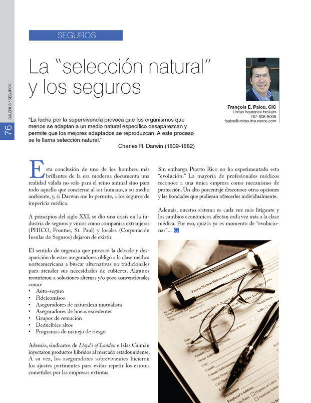 Seguros: La “selección natural” y los seguros 