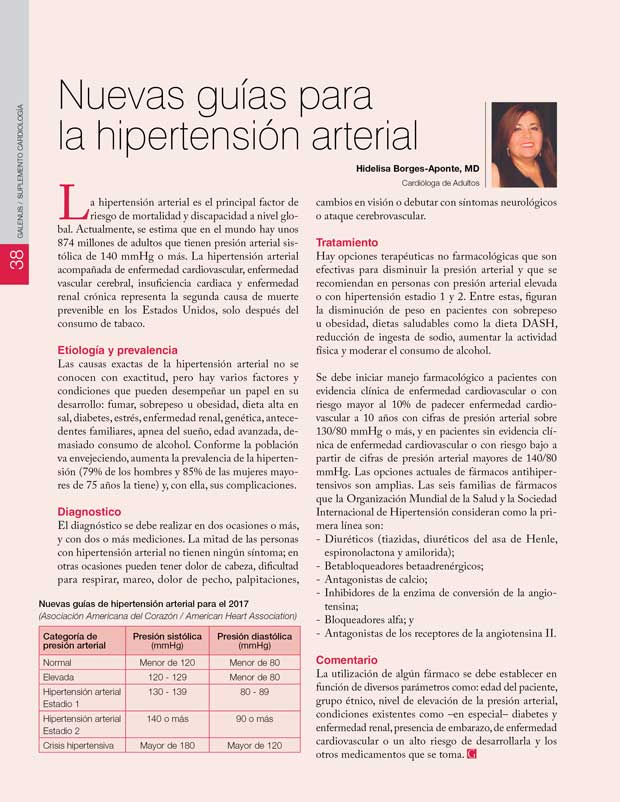 Nuevas guías para la hipertensión arterial 