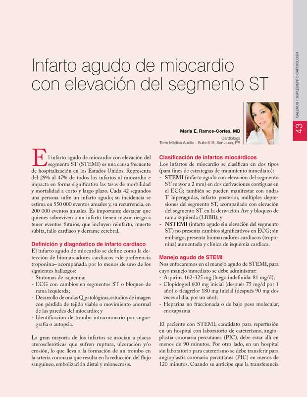 Infarto agudo de miocardio  con elevación del segmento ST 