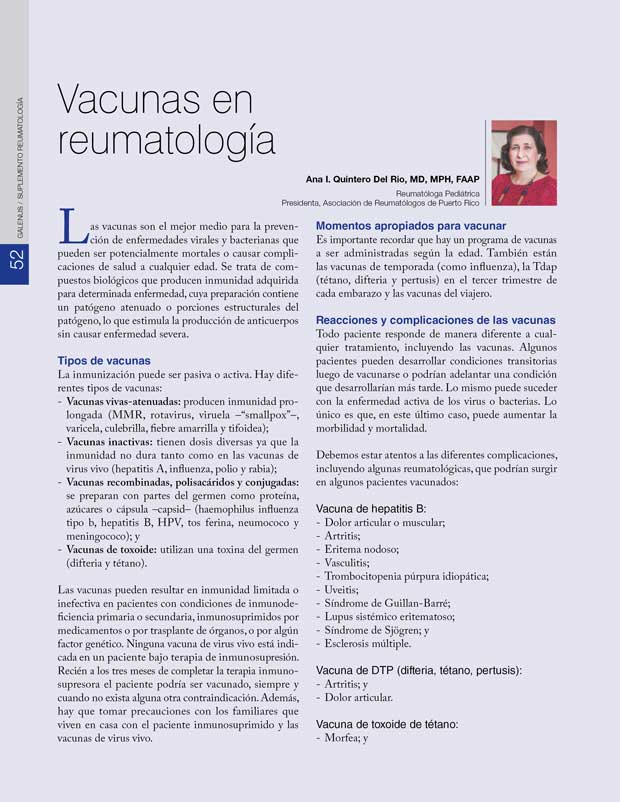 Vacunas en reumatología 