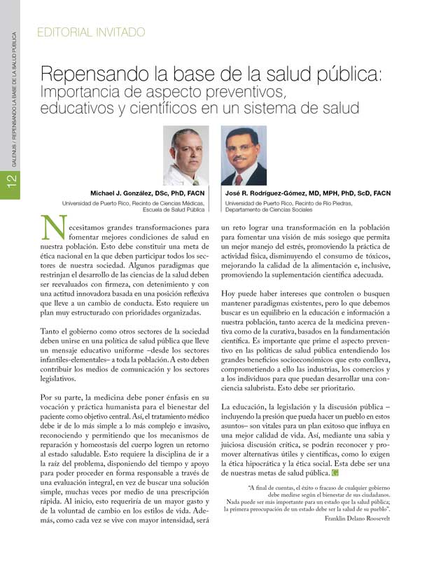 Repensando la base de la salud pública 