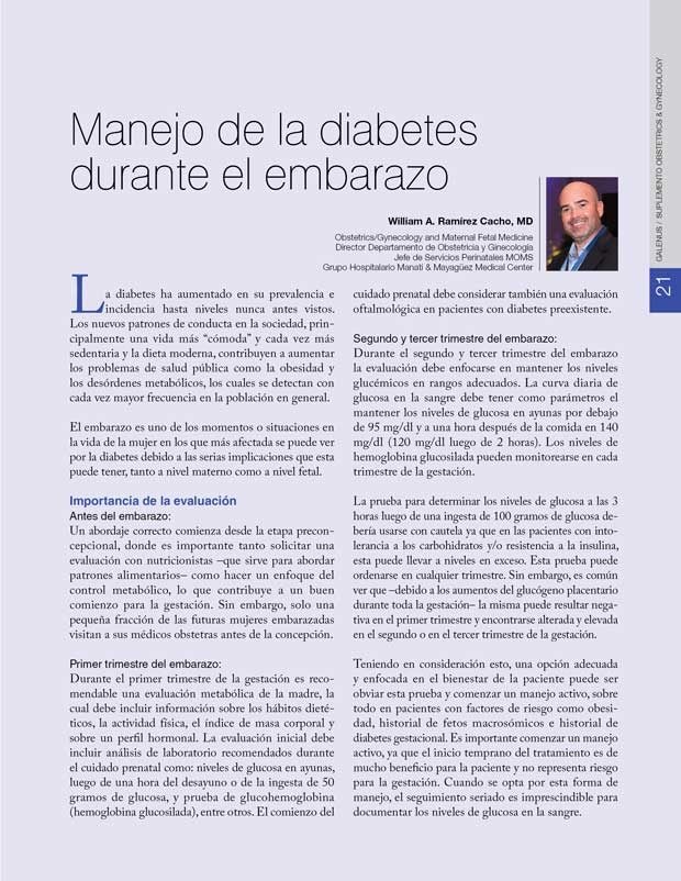 Manejo de la diabetes  durante el embarazo 