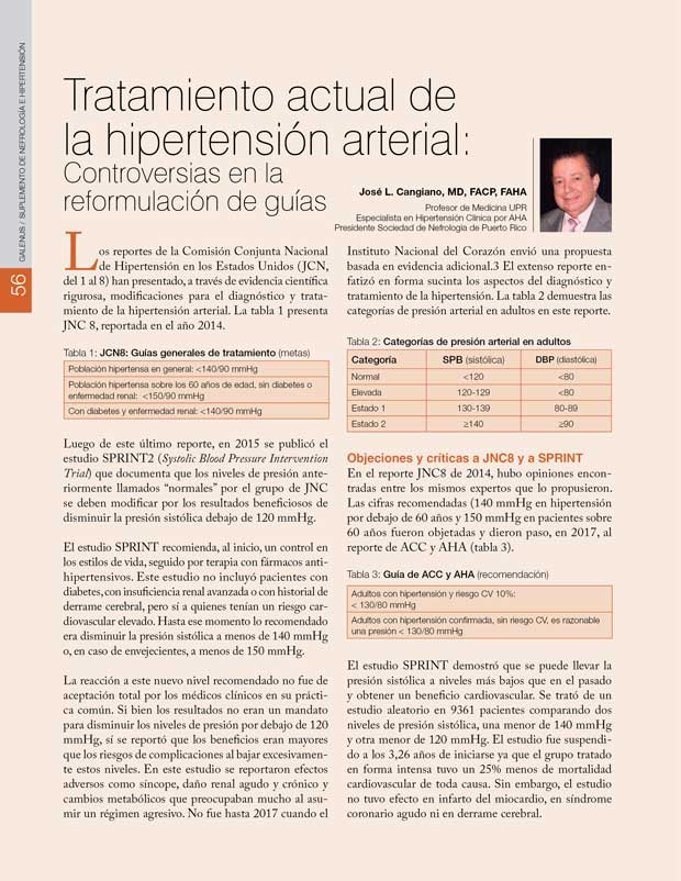 Tratamiento actual de la hipertensión arterial 