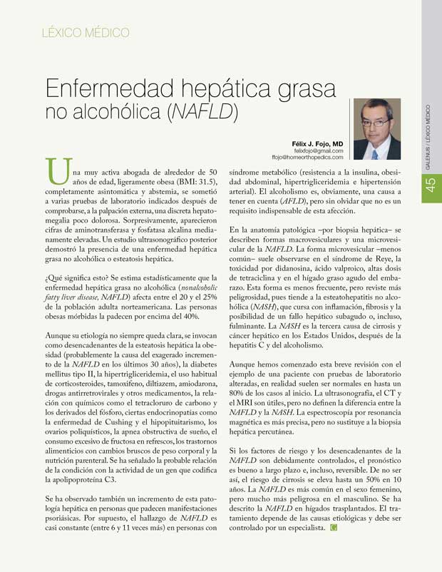 Léxico Médico: Enfermedad hepática grasa no alcohólica (NAFLD) 