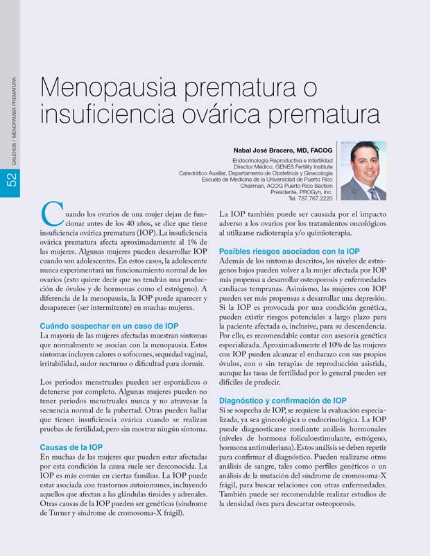 Menopausia prematura 