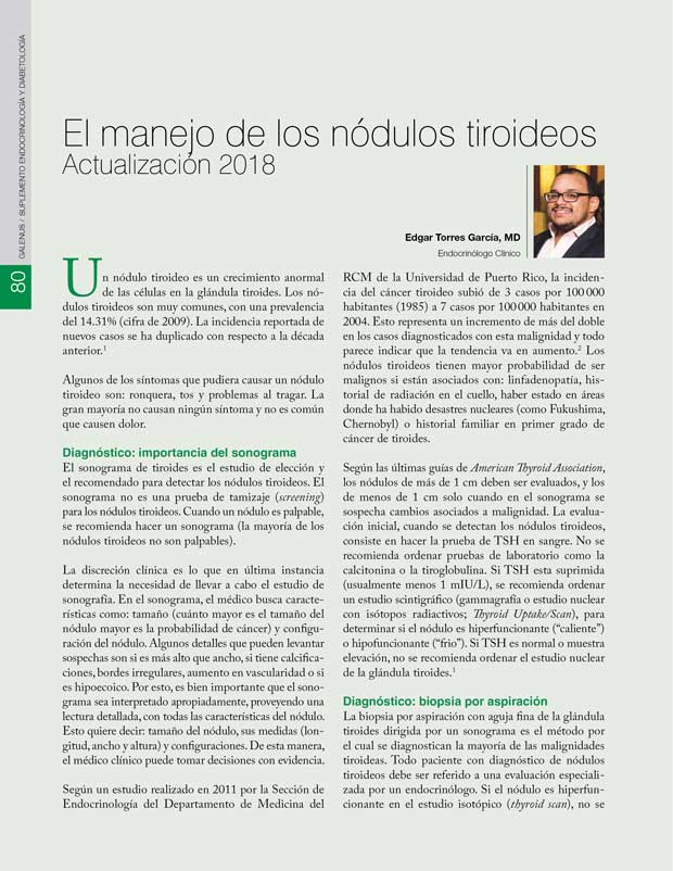 El manejo de los nódulos tiroideos 