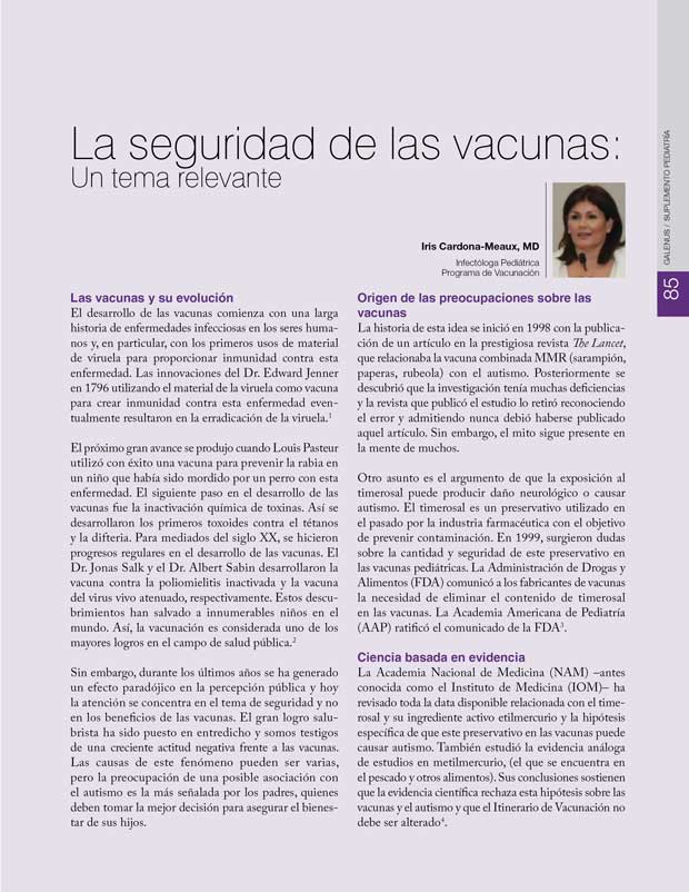 La seguridad de las vacunas 