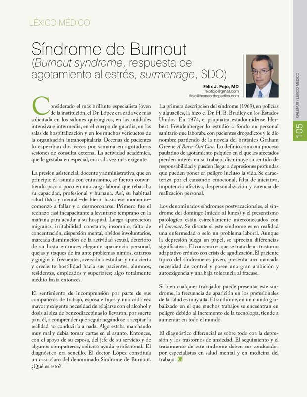 Léxico Médico: Síndrome de Burnout 