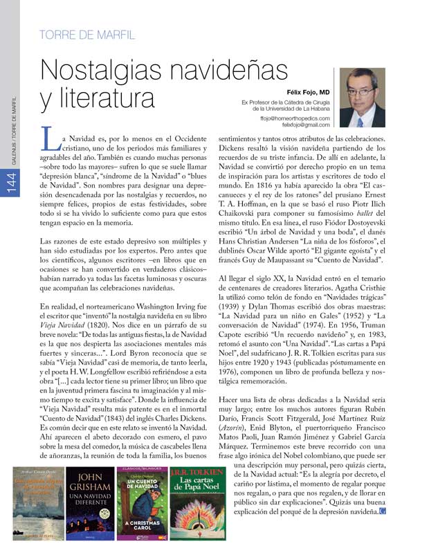 Torre de marfil: Nostalgias navideñas y literatura 