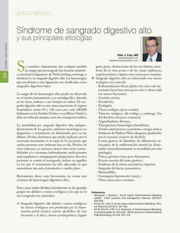 Léxico Médico: Síndrome de sangrado digestivo 