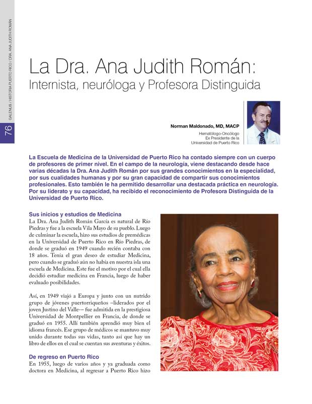 Historia: Dra. Ana Judith Román 