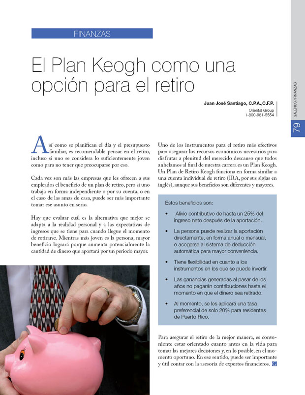 Finanzas: El Plan Keogh como una opción para el retiro 