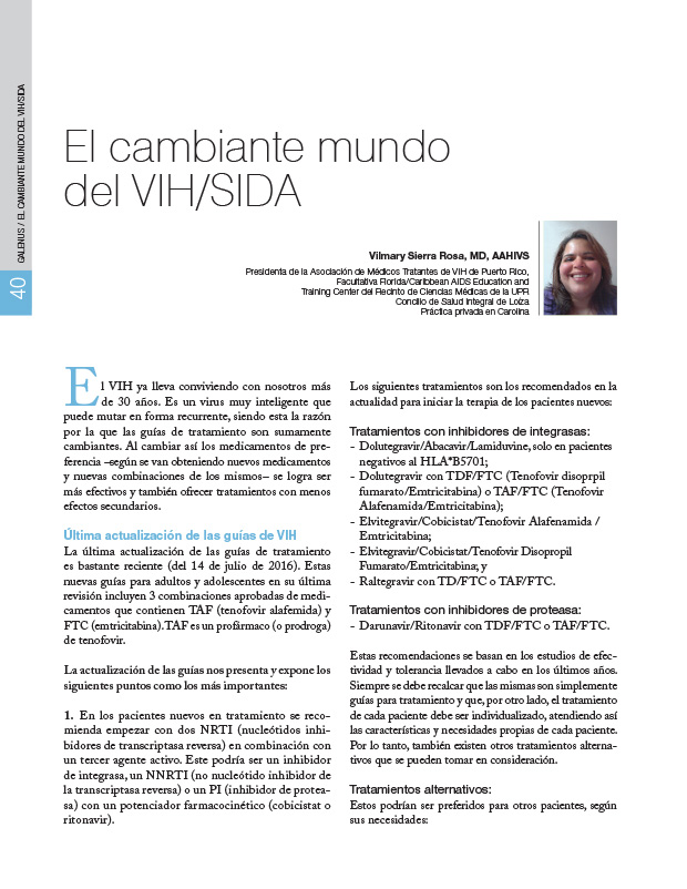 El cambiante mundo del VIH/SIDA