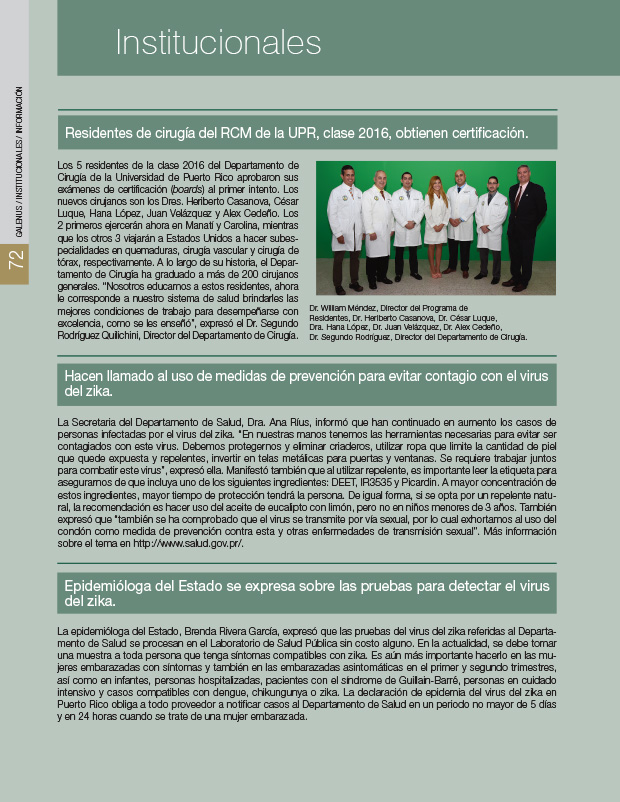 Institucionales: Noticias e información médica