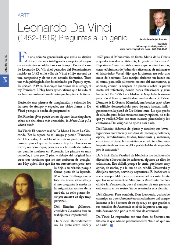Arte: Leonardo Da Vinci (1452-1519): Preguntas a un genio