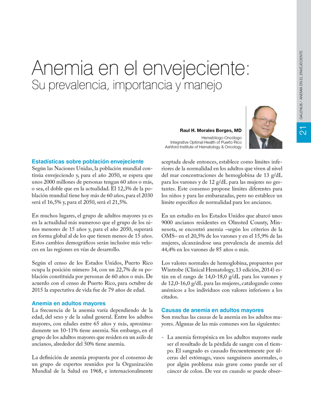 Anemia en el envejeciente